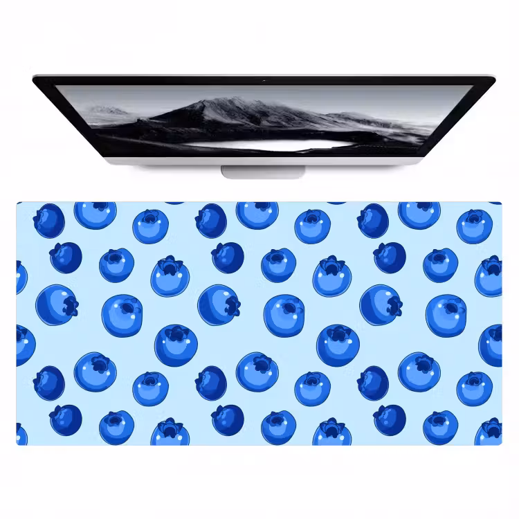 Bureau onderlegger - Bessen - Modern - Blauw — 1