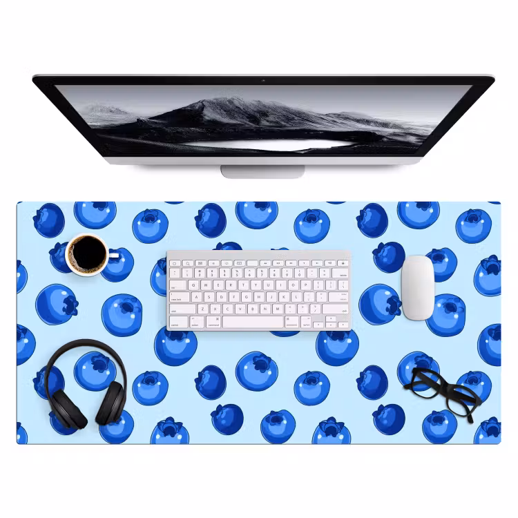 Bureau onderlegger - Bessen - Modern - Blauw — 4