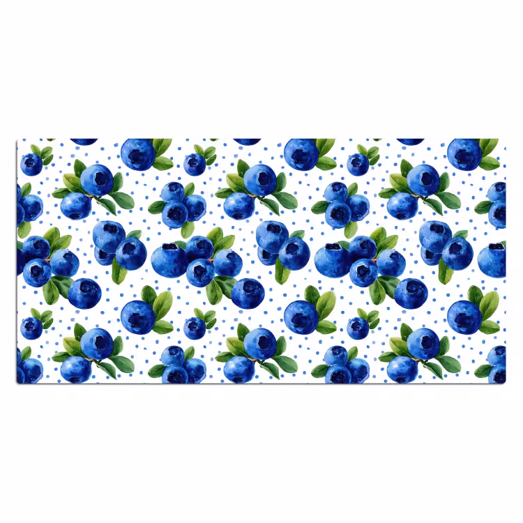 Bureau onderlegger - Bessen - Patroon - Blauw — 2