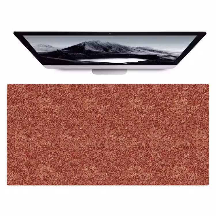 Bureau onderlegger - Bloemen - Motief - Rood — 1