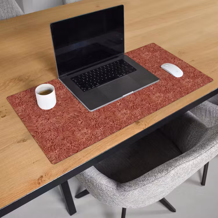 Bureau onderlegger - Bloemen - Motief - Rood — 3