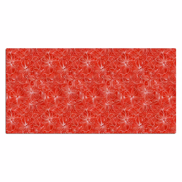 Bureau onderlegger - Bloemen - Patroon - Rood — 2