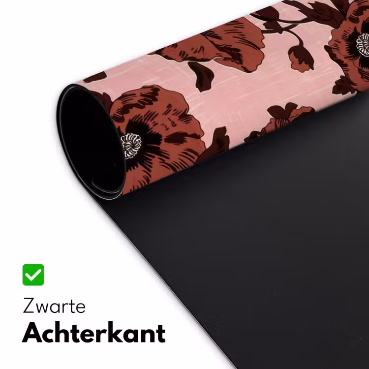 Bureau onderlegger - Bloemen - Retro - Rood — 5
