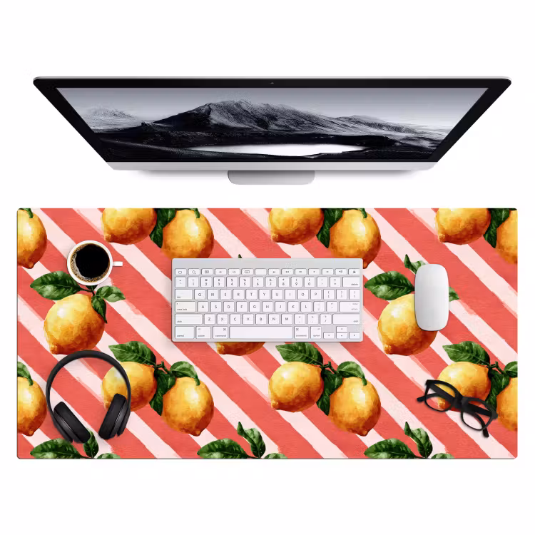 Bureau onderlegger - Citroen - Geïllustreerd - Oranje — 4