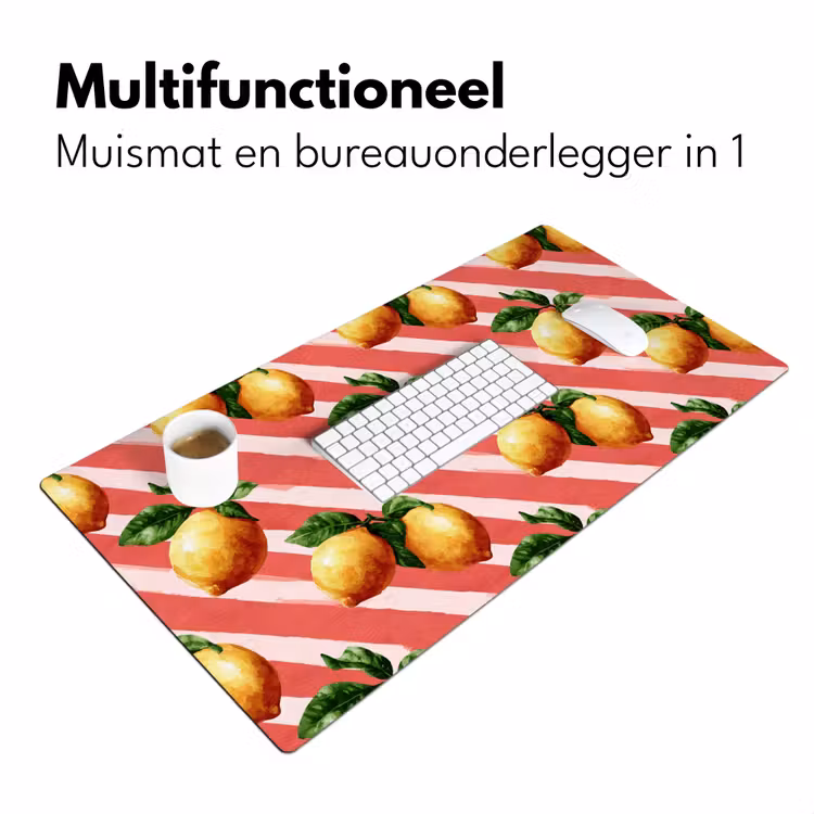Bureau onderlegger - Citroen - Geïllustreerd - Oranje — 7