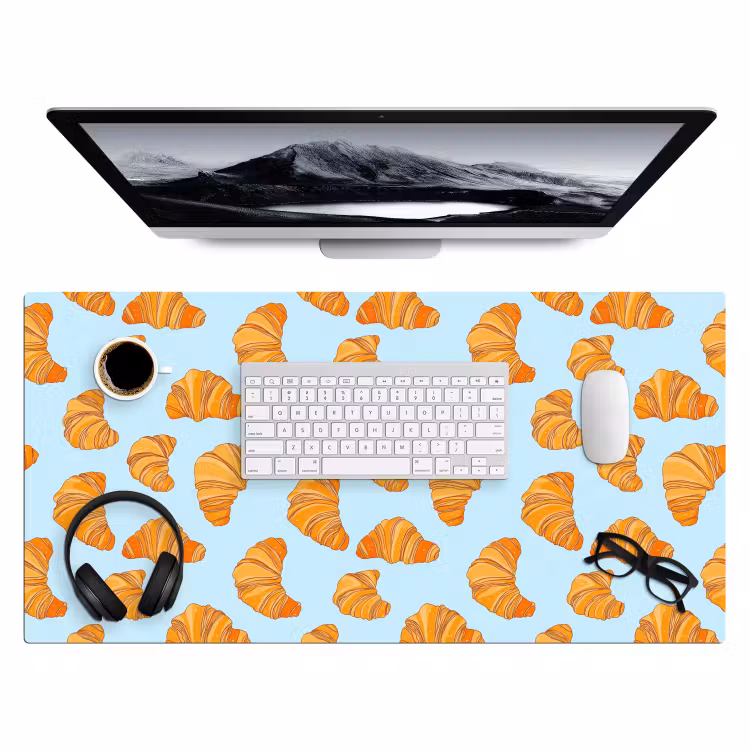 Bureau onderlegger - Croissant - Speels - Blauw — 4