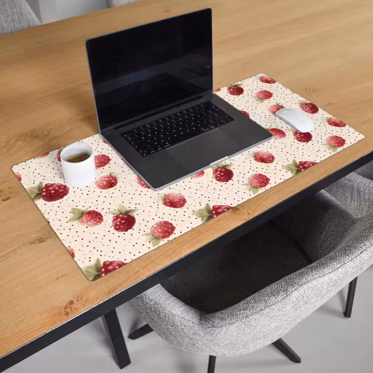 Bureau onderlegger - Framboos - Stippen - Rood — 3