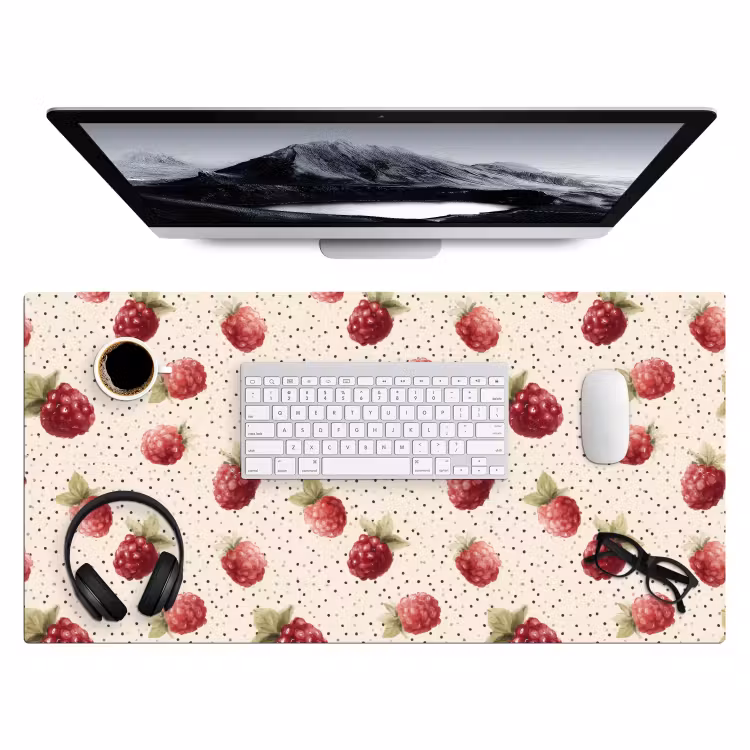 Bureau onderlegger - Framboos - Stippen - Rood — 4