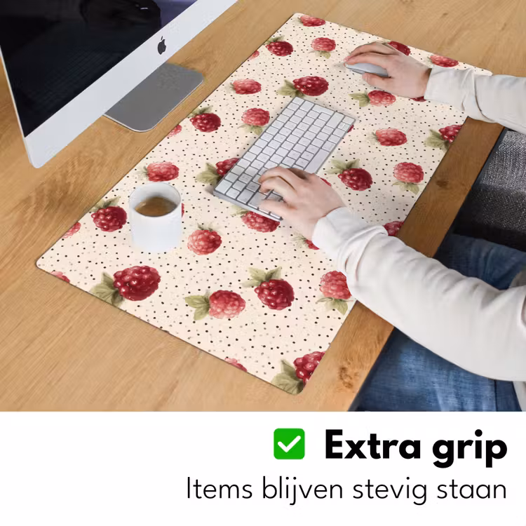 Bureau onderlegger - Framboos - Stippen - Rood — 6