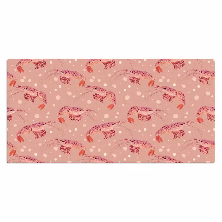 Bureau onderlegger - Garnalen - Stippen - Roze — 2