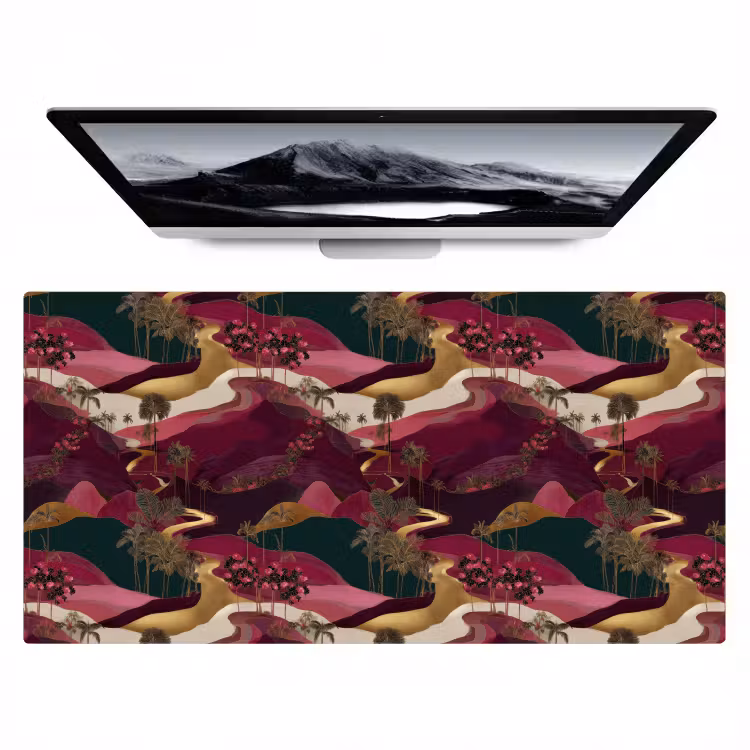 Bureau onderlegger - Magisch - Palmbomen - Goud — 1