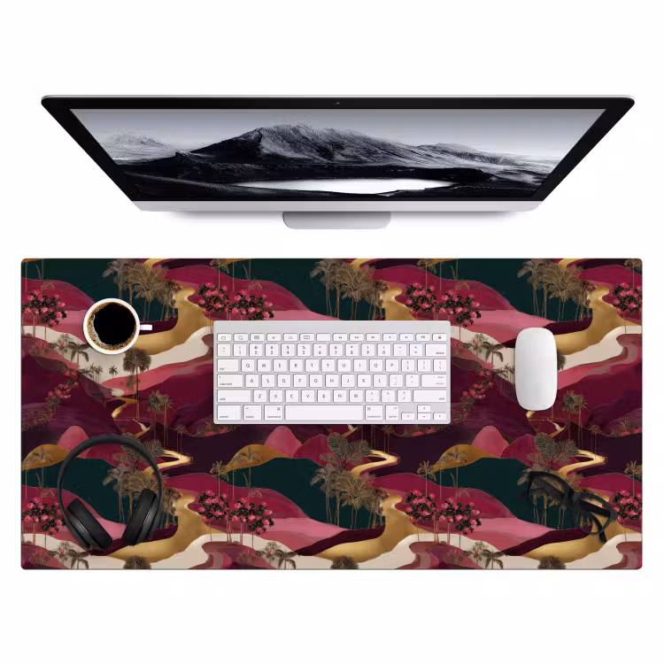 Bureau onderlegger - Magisch - Palmbomen - Goud — 4