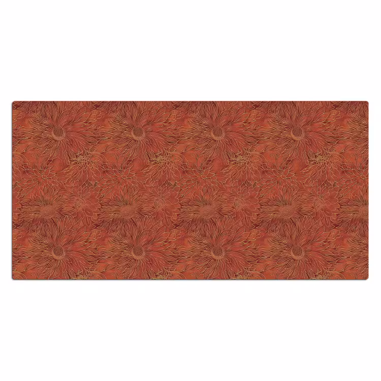 Bureau onderlegger - Oosters - Bloemen - Terracotta — 2