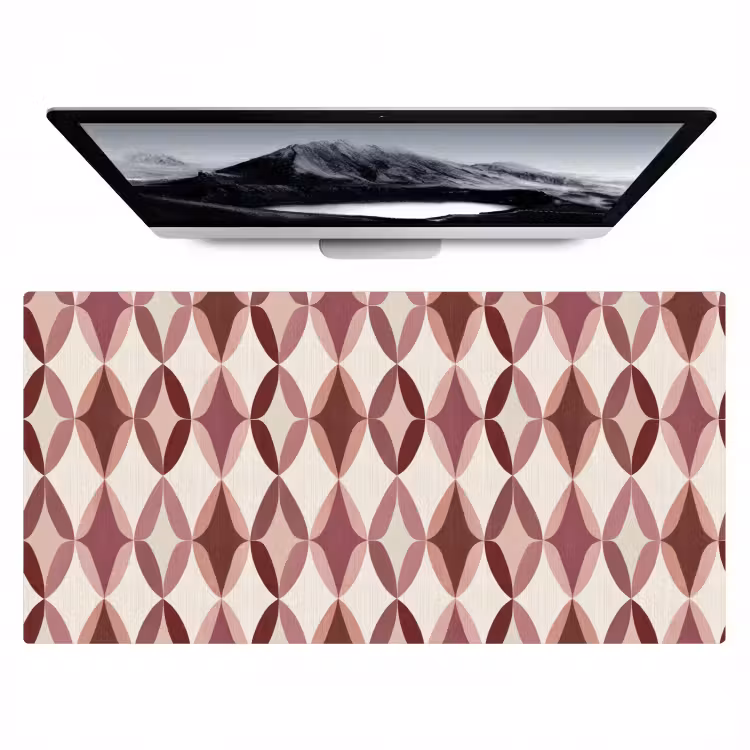 Bureau onderlegger - Ovaal - Textuur - Roze — 1