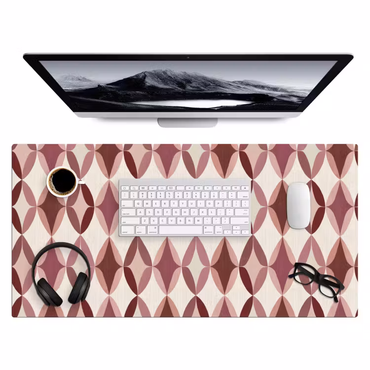 Bureau onderlegger - Ovaal - Textuur - Roze — 4