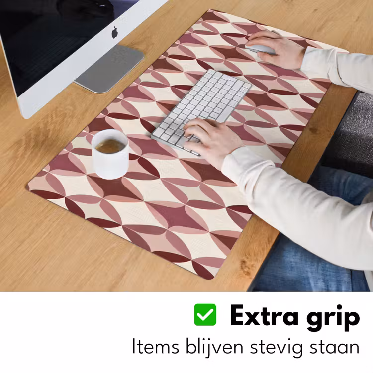 Bureau onderlegger - Ovaal - Textuur - Roze — 6