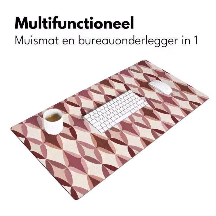 Bureau onderlegger - Ovaal - Textuur - Roze — 7