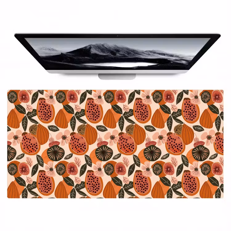 Bureau onderlegger - Papaja - Bloesem - Oranje — 1