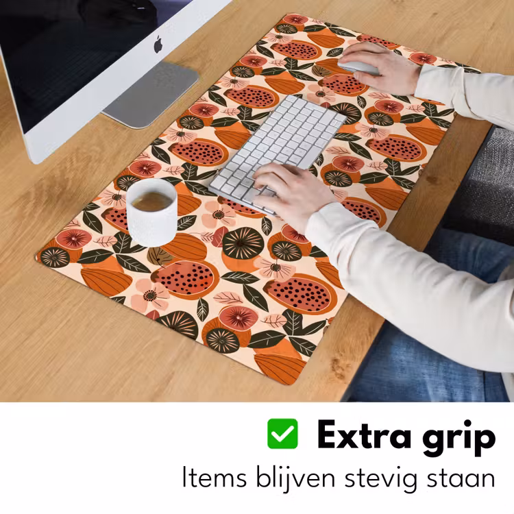 Bureau onderlegger - Papaja - Bloesem - Oranje — 6