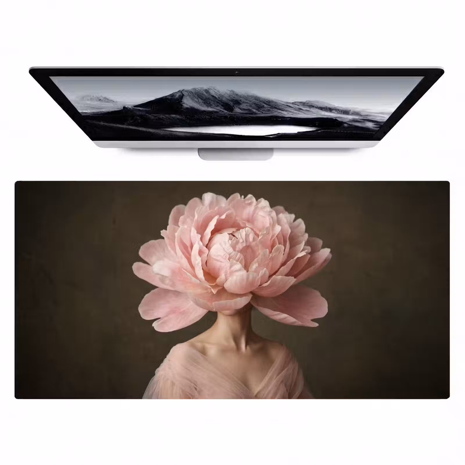 Bureau onderlegger - Gezicht - Roos - Roze — 1