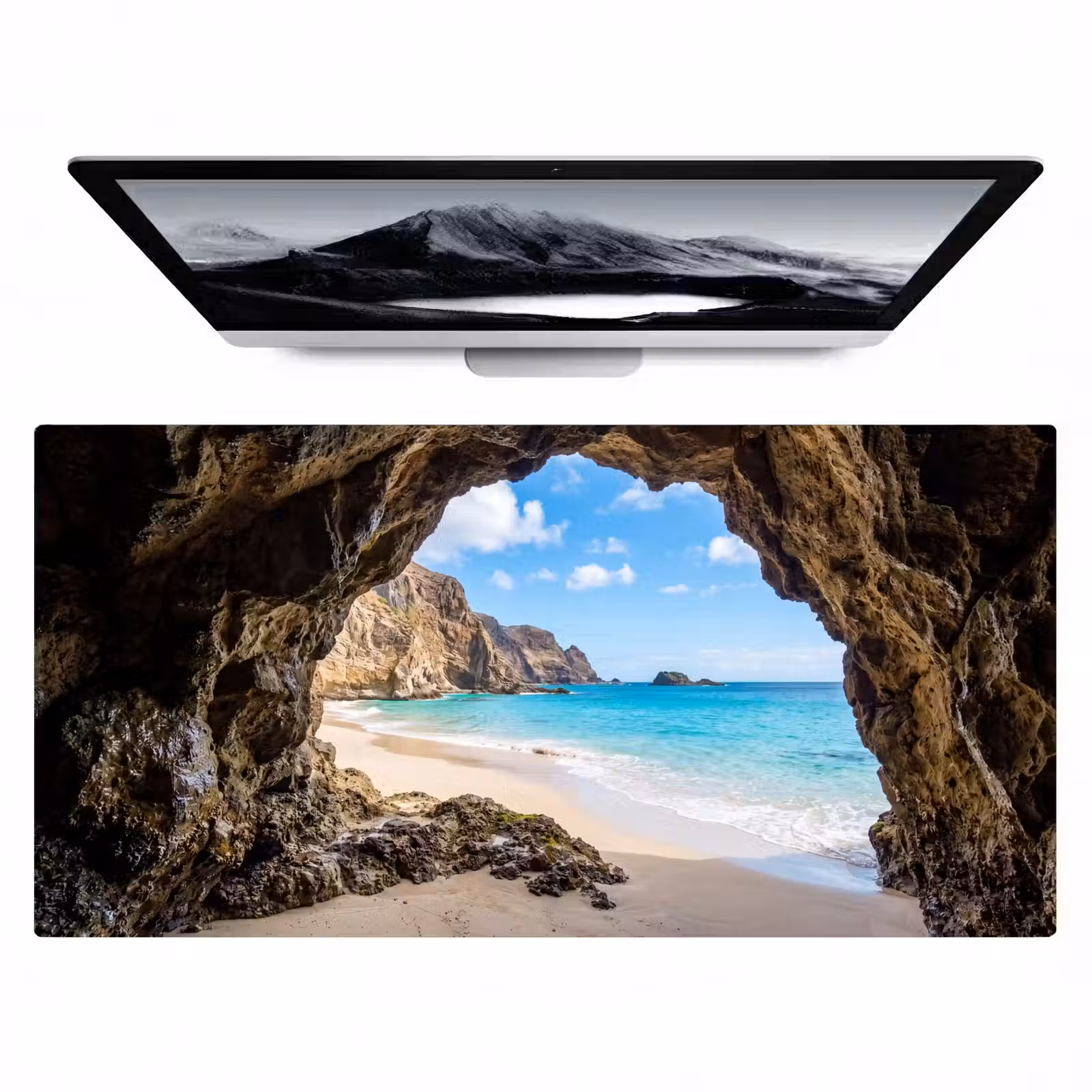 Bureau onderlegger - Grot - Strand - Zee - Blauw — 1