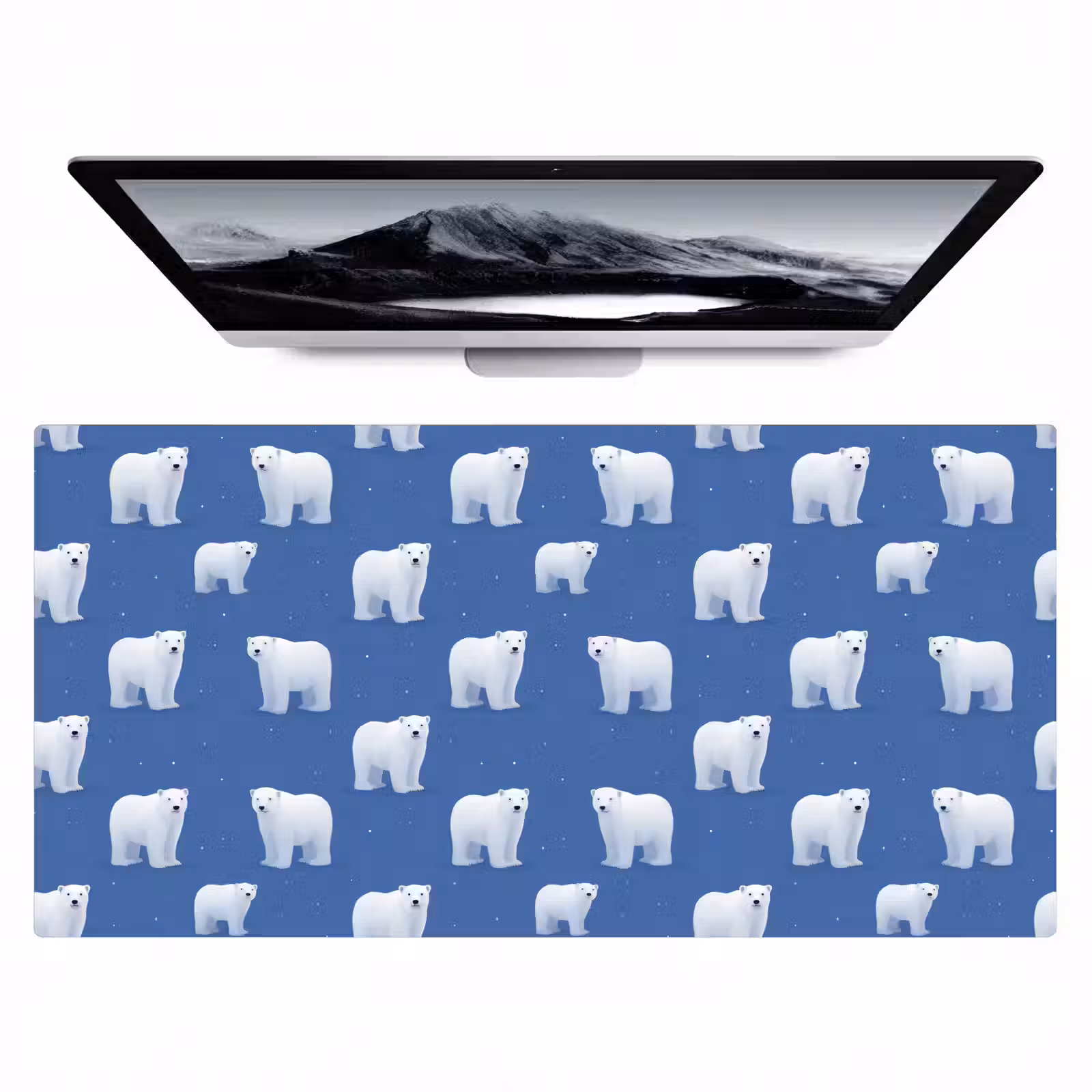 Bureau onderlegger - IJsbeer - Patroon - Blauw — 1