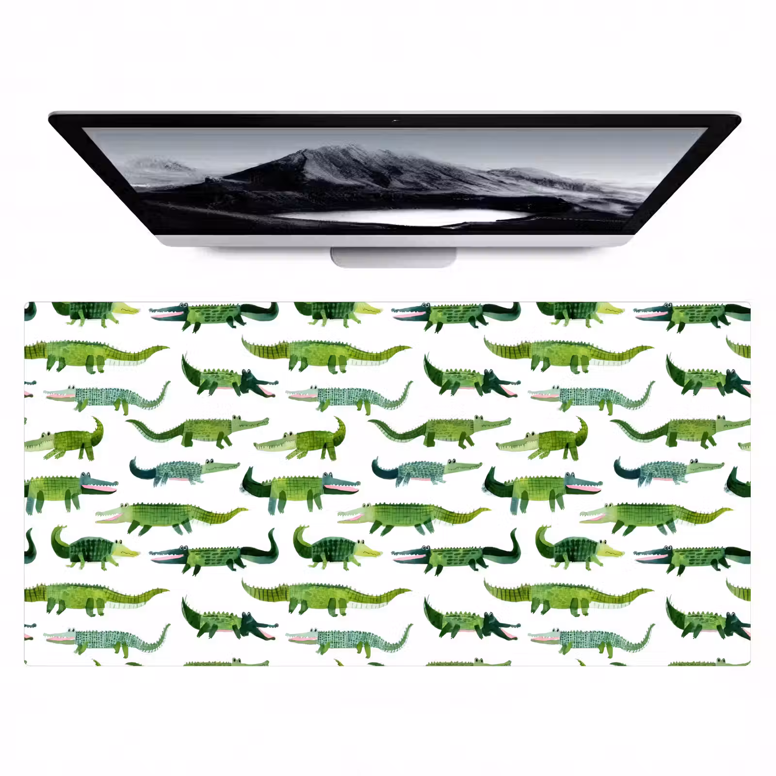 Bureau onderlegger - krokodillen - Speels - Groen — 1