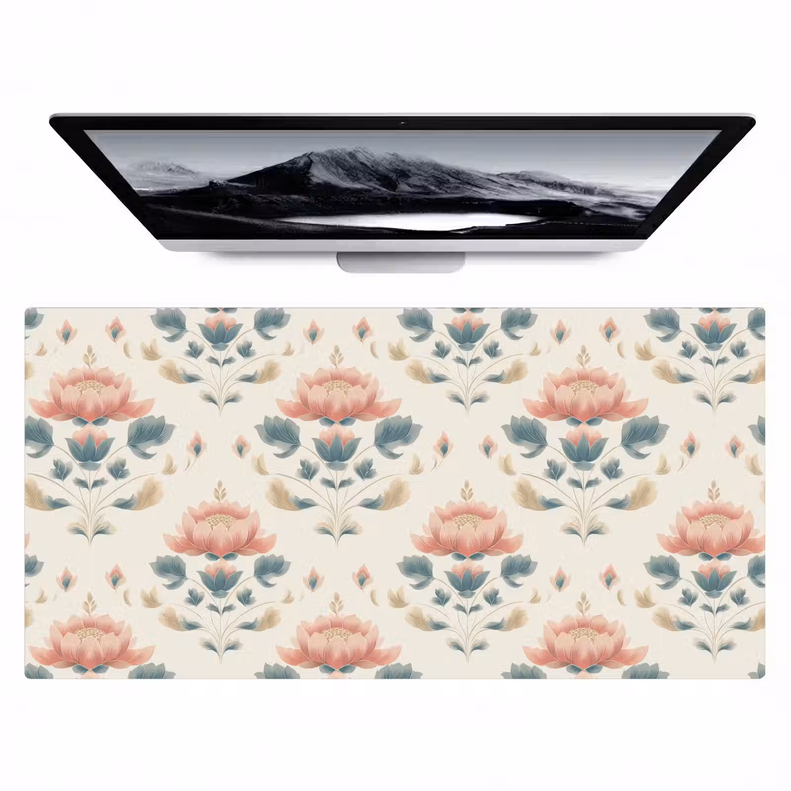 Bureau onderlegger - Lotus - Bloemen - Roze — 1