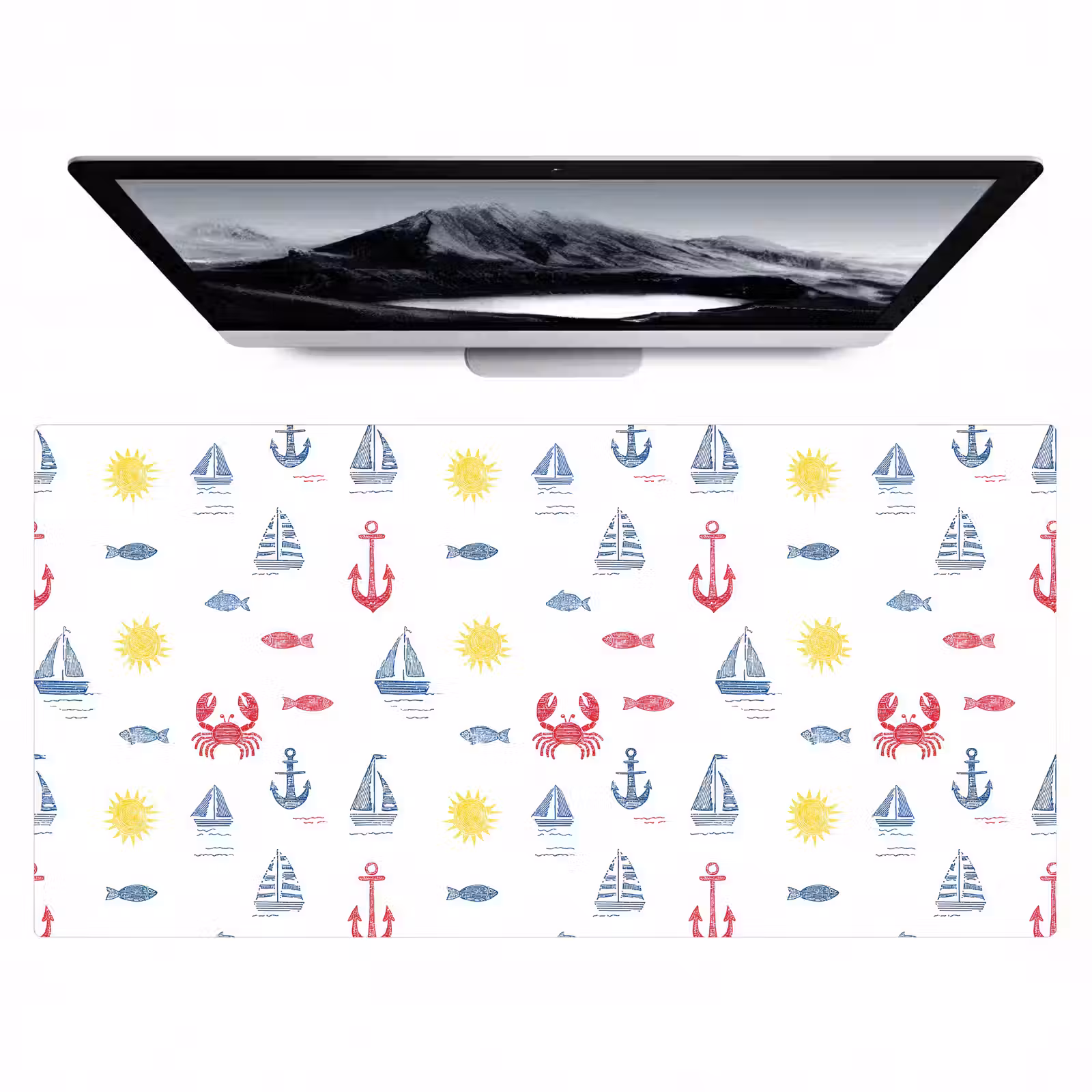 Bureau onderlegger - Nautisch - Illustraties - Kleurrijk — 1