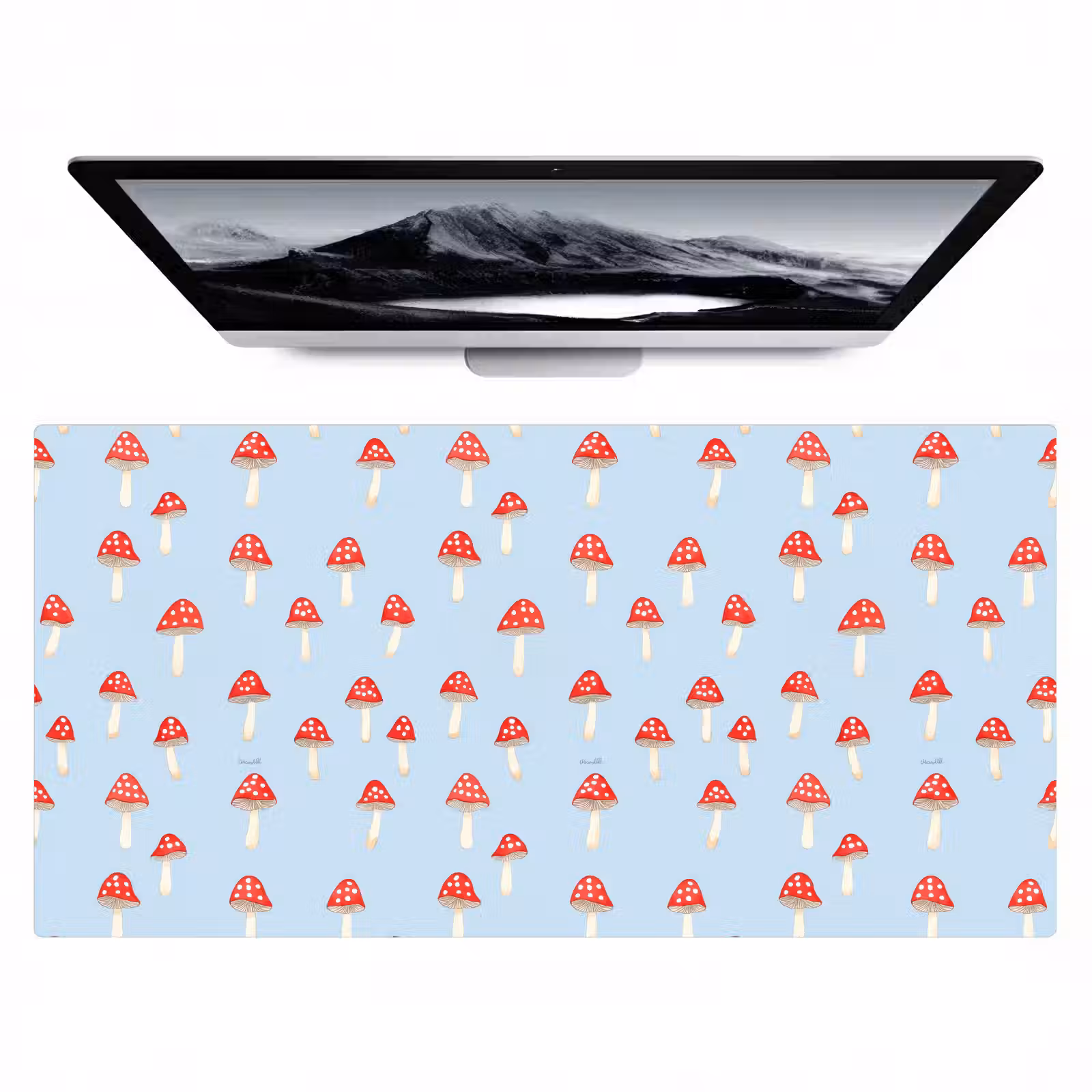 Bureau onderlegger - Paddenstoel -Sprookje - Blauw — 1