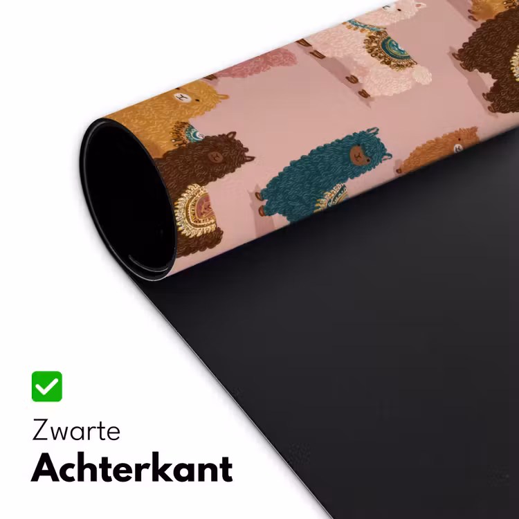 Bureau onderlegger - Alpaca's - Patroon - Kleurrijk — 5