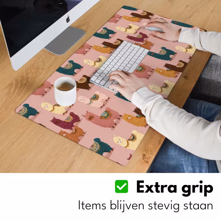 Bureau onderlegger - Alpaca's - Patroon - Kleurrijk — 6