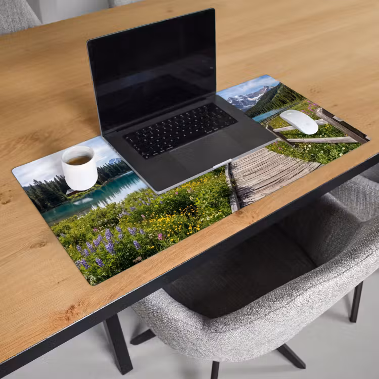 Bureau onderlegger - Bergen - Meer - Landschap - Blauw — 3