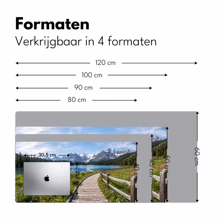 Bureau onderlegger - Bergen - Meer - Landschap - Blauw — 8