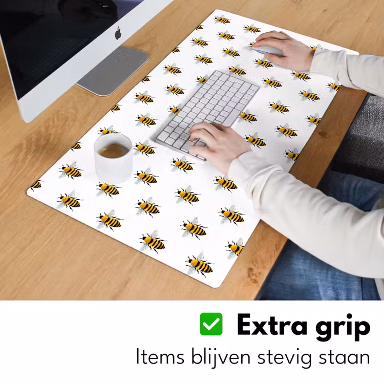 Bureau onderlegger - Bijen - Tijdloos - Wit — 6