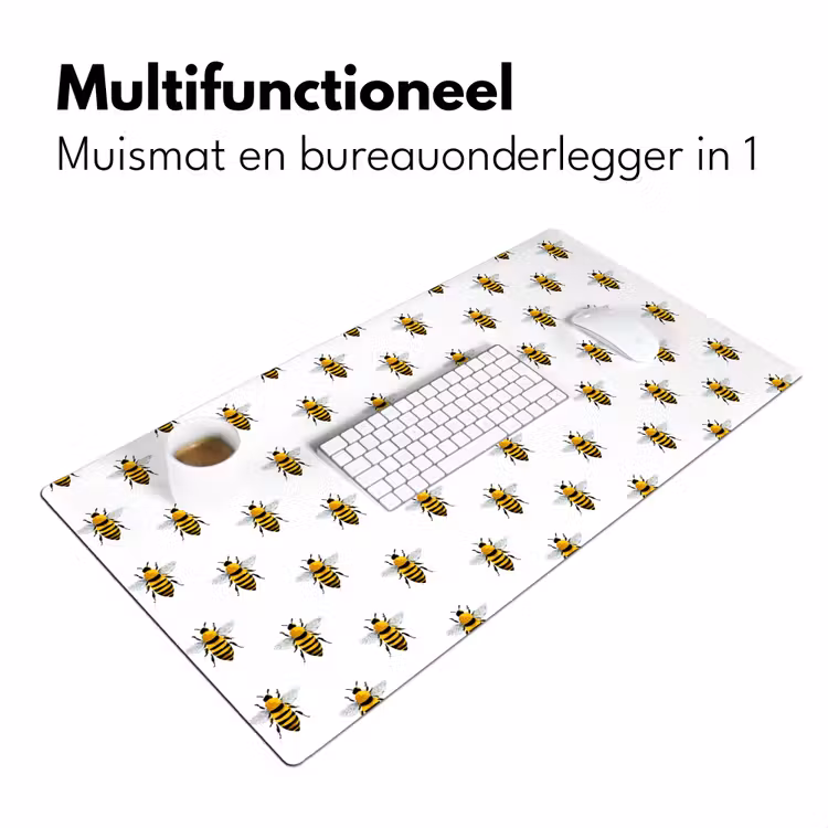 Bureau onderlegger - Bijen - Tijdloos - Wit — 7