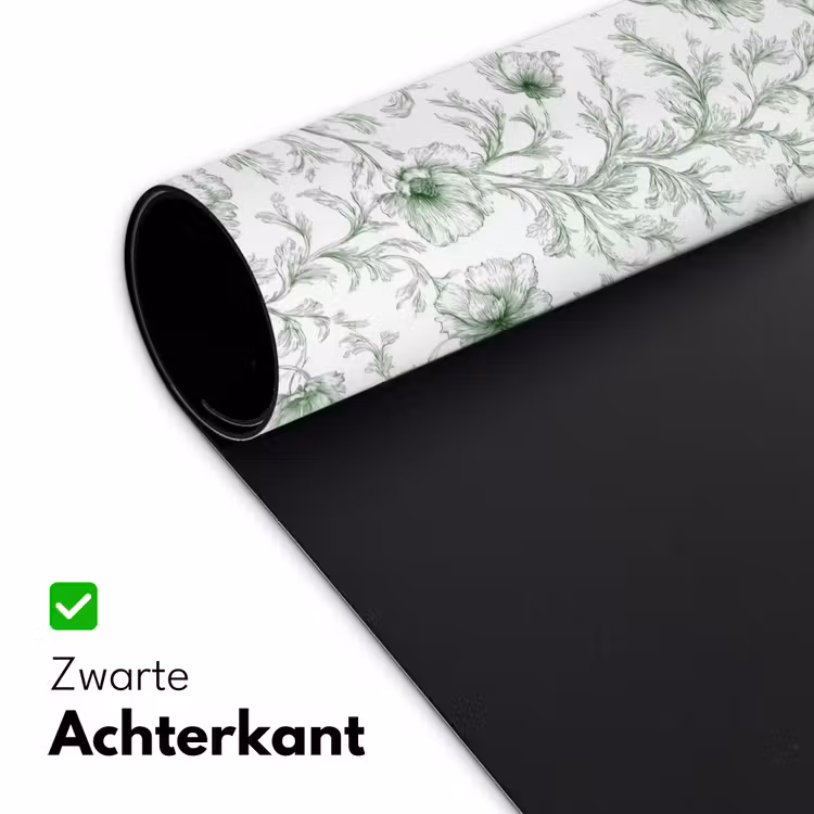 Bureau onderlegger - Bloemen - Getekend - Groen — 5