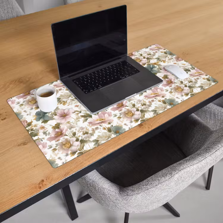 Bureau onderlegger - Bloemen - Patroon - Pastel — 3