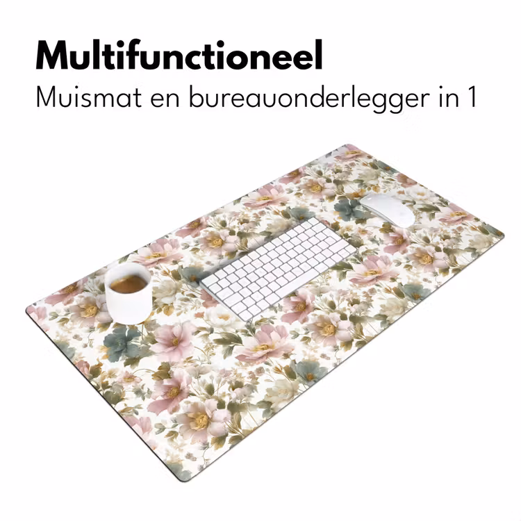 Bureau onderlegger - Bloemen - Patroon - Pastel — 7