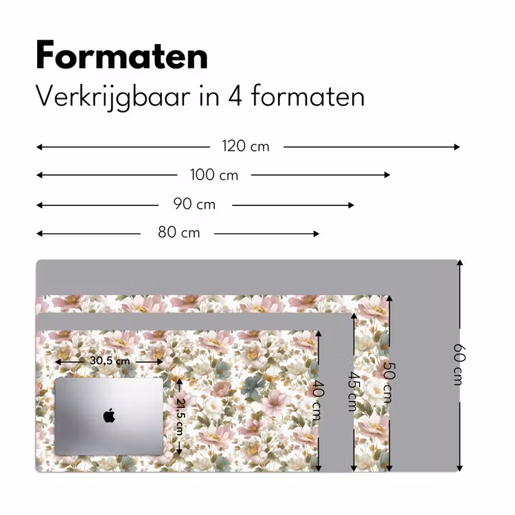 Bureau onderlegger - Bloemen - Patroon - Pastel — 8
