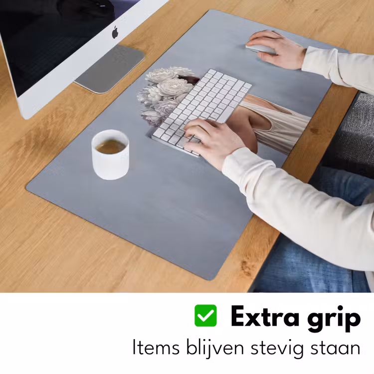 Bureau onderlegger - Bloemen - Vrouw - Wit — 6