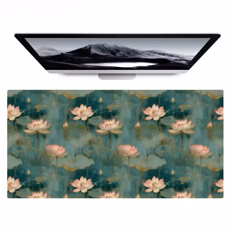 Bureau onderlegger - Botanisch - Bloemen - Roze — 1