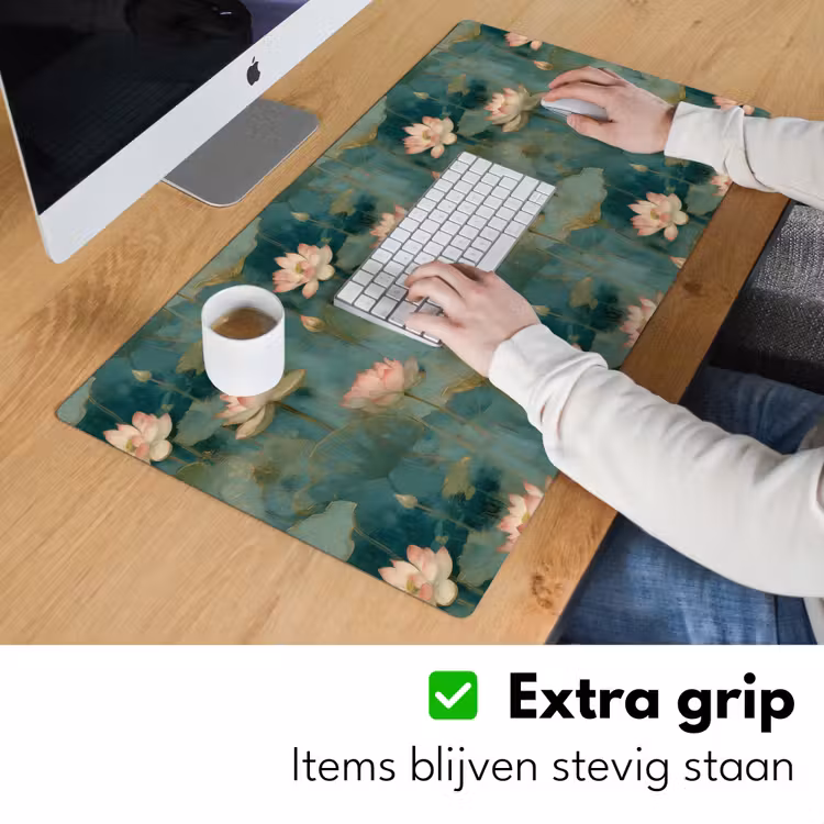 Bureau onderlegger - Botanisch - Bloemen - Roze — 6
