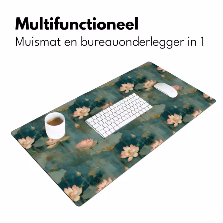 Bureau onderlegger - Botanisch - Bloemen - Roze — 7