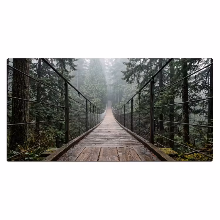 Bureau onderlegger - Brug - Bos - Mist - Natuur — 2