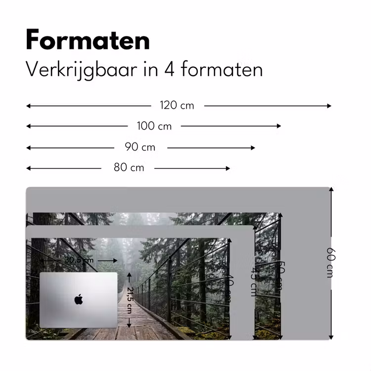 Bureau onderlegger - Brug - Bos - Mist - Natuur — 8