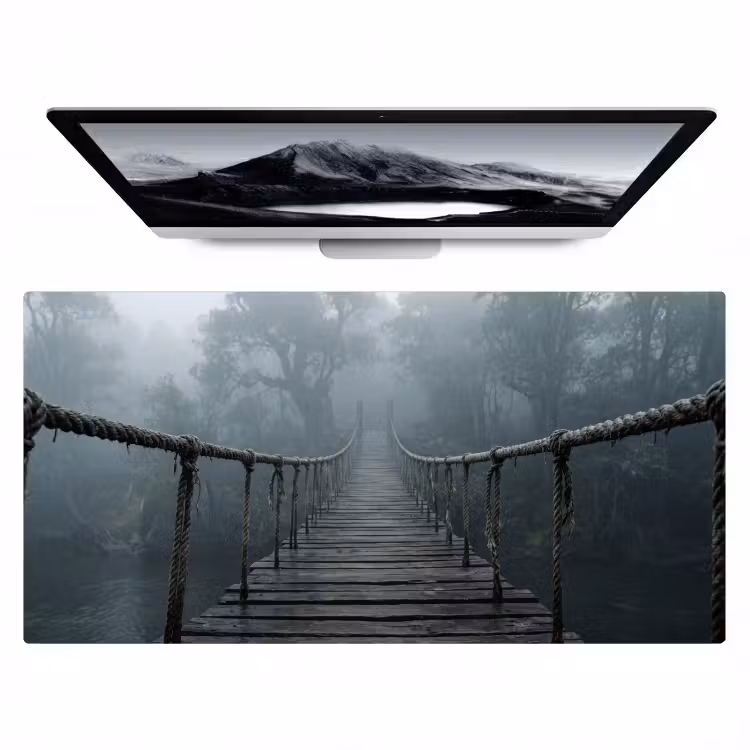 Bureau onderlegger - Brug - Jungle - Mist - Natuur — 1