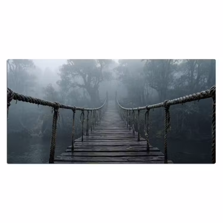 Bureau onderlegger - Brug - Jungle - Mist - Natuur — 2