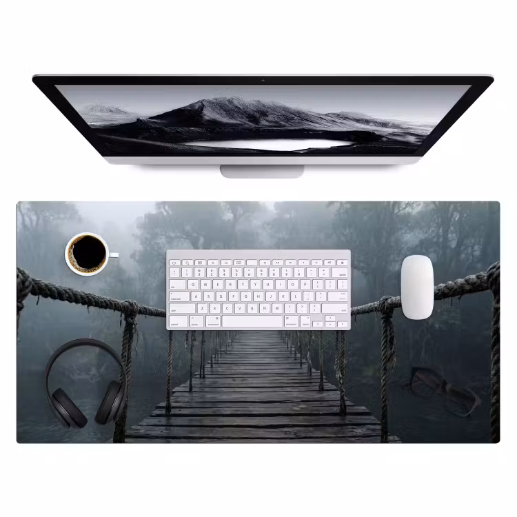 Bureau onderlegger - Brug - Jungle - Mist - Natuur — 4