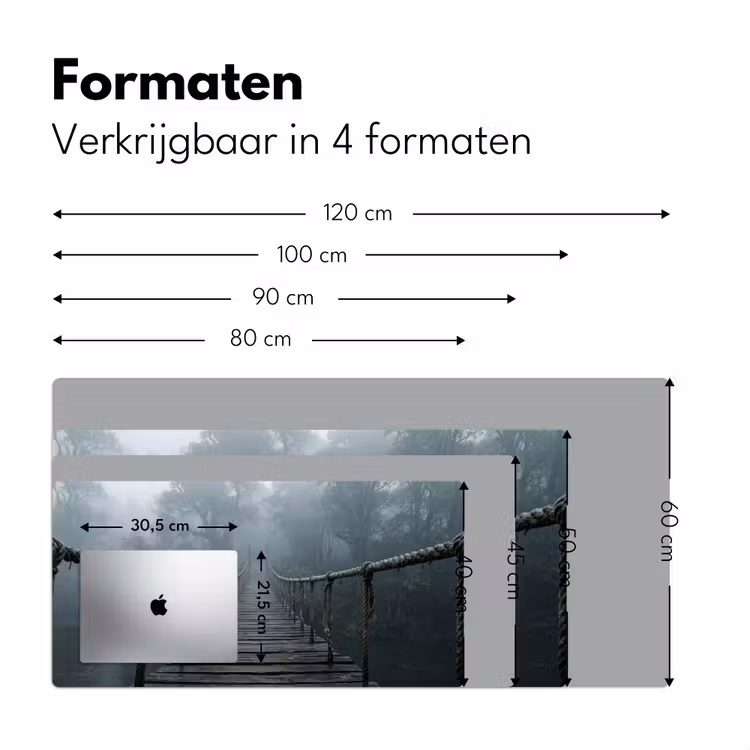 Bureau onderlegger - Brug - Jungle - Mist - Natuur — 8